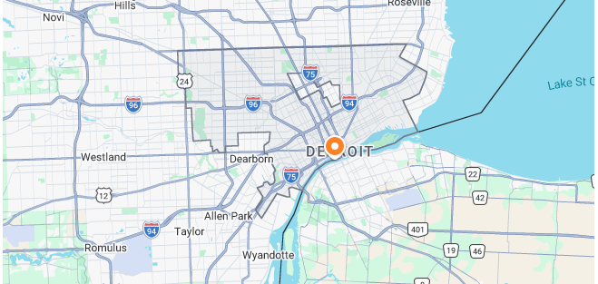 Lightning Deliveries Metro Detroit service area map